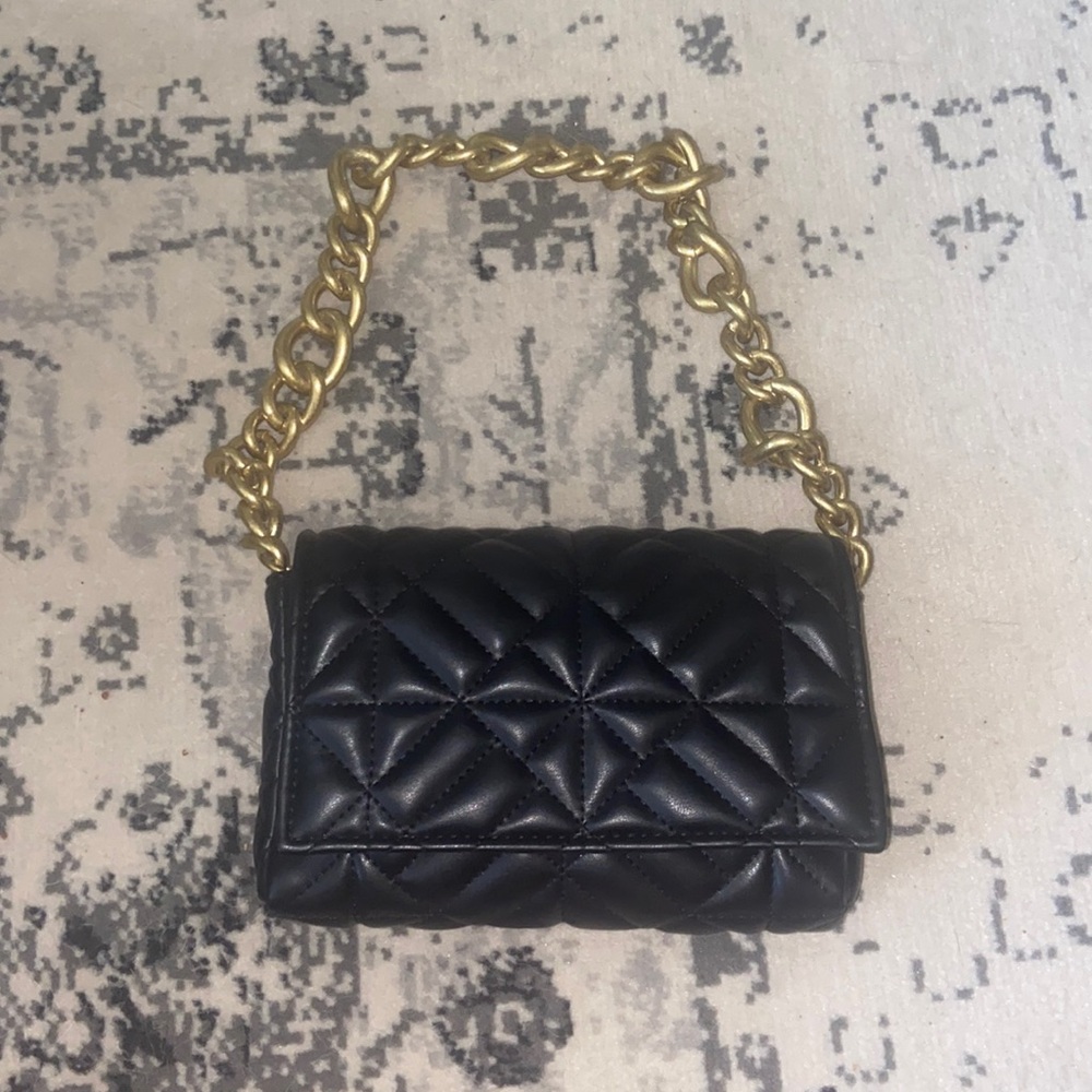 {Zara} faux leather quilted purse